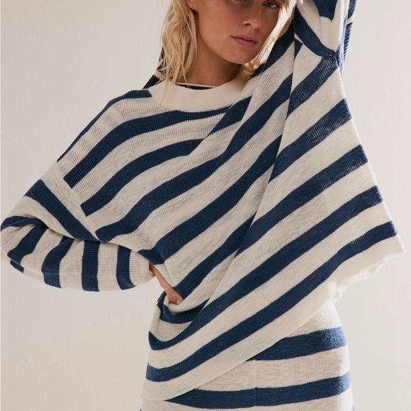 FP Movement by Free People Sweaters - #532 NWT Striped Crew Neck Sweater with matching shorts. SOLD OUT ON LINE